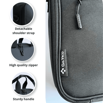 Black Portable Bible Carrying Case with Strap - GoVeU