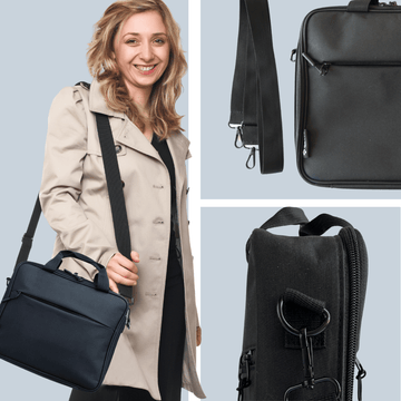 Black Portable Bible Carrying Case with Strap - GoVeU