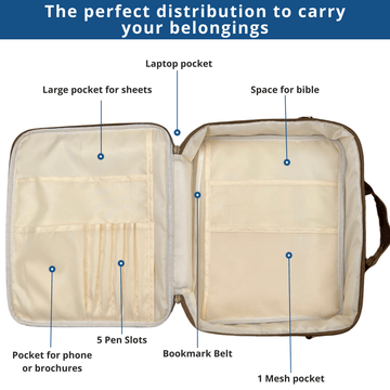 Pink Portable Bible Carrying Case with Strap - GoVeU