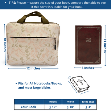 Pink Portable Bible Carrying Case with Strap - GoVeU