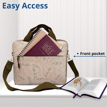 Pink Portable Bible Carrying Case with Strap - GoVeU